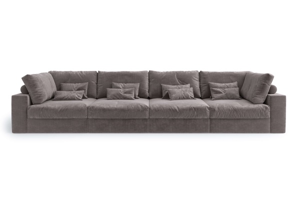 Диван Элизиум прямой четырехместный - Эконом микровелюр