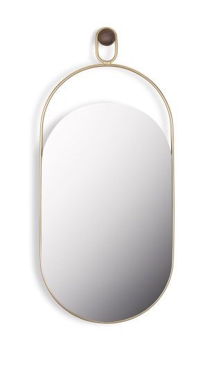 Зеркало Eslabon орех/золотой металл