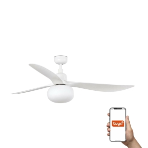 Потолочный вентилятор с освещением OUTWOOD Ш1500MM белый 3 P IP44 E27 TUYA