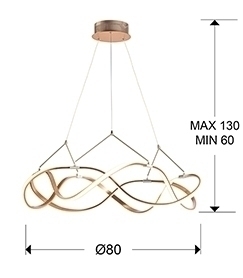 Подвесной светильник Molly 80Ø  розовое золото DIM от интернет-магазина IDODOM.RU
