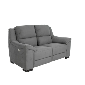 Двухместный диван с реклайнером 6268 из серой ткани