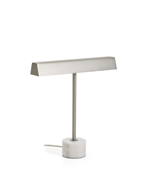 Настольная лампа Lynor из матового металла с основанием из белого мрамора