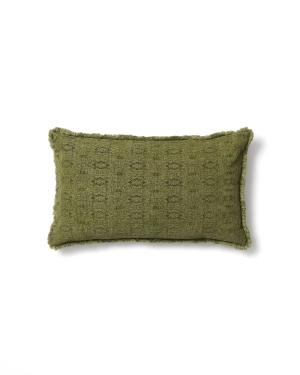 Чехол для подушки Narela из зеленого жаккардового хлопка и вискозы 50 x 30 см