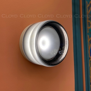 Бра Cloyd NANO W1 / шир. 14 см - белый - дымчатое стекло (арт.20383)