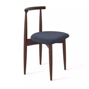 Стул Diana, бук натуральный (тонированный коричневым лаком), темно-серый