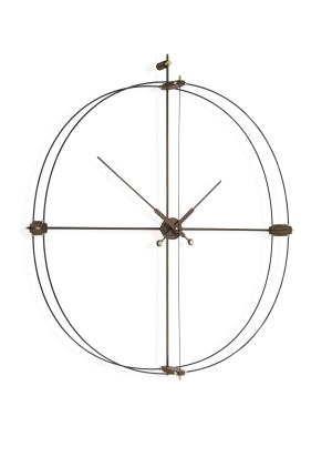 Настенные часы Delmori Premium черный/орех