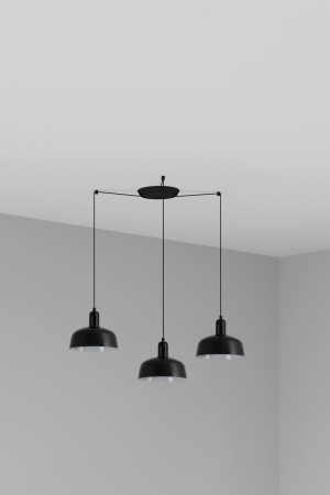 Черный подвесной светильник Tatawin S 3L 1xE27