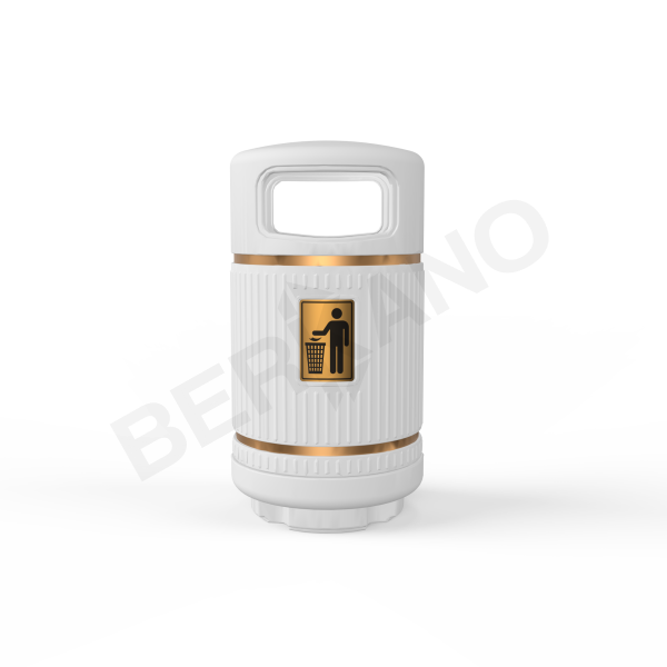 Урна круглая BERKANO белого цвета