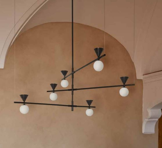 Подвесной светильник Oneta L черный металл / черный мрамор от интернет-магазина IDODOM.RU