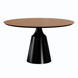 Стол круглый Lucas 120, шпон / опора черная