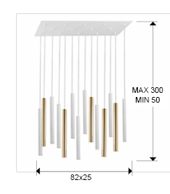 Подвесной светильник Varas 14L золотой/белый большой от интернет-магазина IDODOM.RU