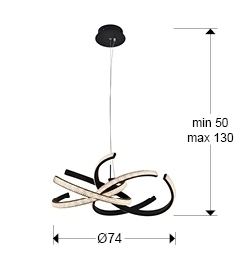 Подвесной светильник Ring II 60Ø черный от интернет-магазина IDODOM.RU