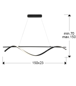 Подвесной светильник Boa черный от интернет-магазина IDODOM.RU