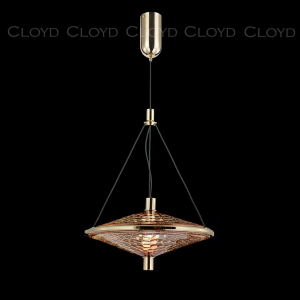 Подвесной светильник Cloyd FANTOM P1 / Ø32 см- желтый - золото (арт.11248)