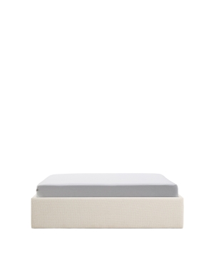 Основание кровати Nelzi из шенилла цвета экрю для матраса 150 x 200 см