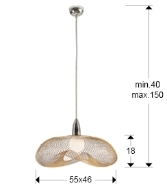 Подвесной светильник Forma 1L хром/золотой от интернет-магазина IDODOM.RU