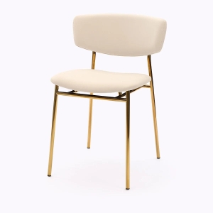 Стул Deimos, микровелюр бежевый лайт, опоры золото