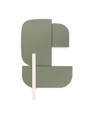 Настенная панель Danei бело-зеленая 65 x 60 см