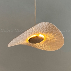 Подвесной светильник Cloyd FLOPPY P1 / Ø20 см - керамика - золото (арт.12501)