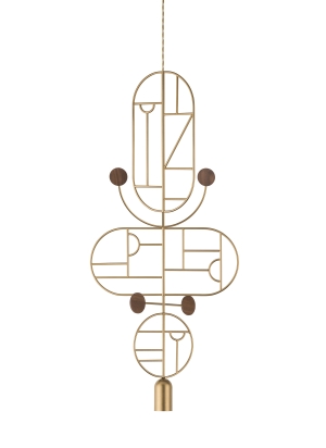 Подвесной светильник Wooden Dots WDS15 Gold/walnut