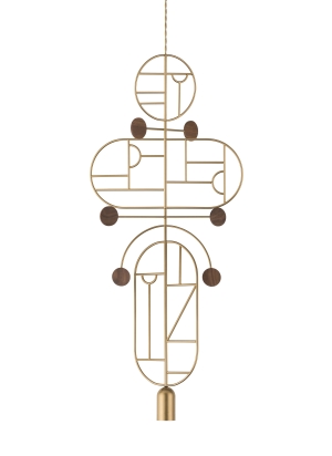 Подвесной светильник Wooden Dots WDS19 Gold/walnut