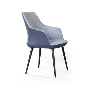 Стул с подлокотниками Франк, рогожка комби серый