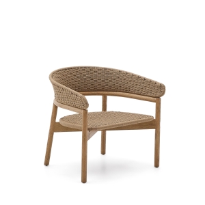 Кресло Arinella из акации с натуральной отделкой и бежевой веревкой