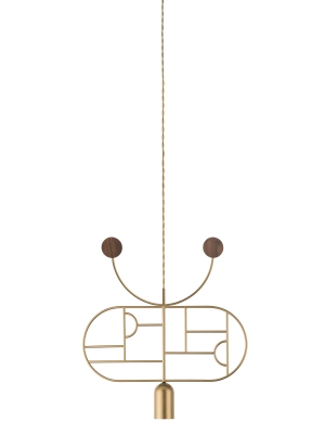 Подвесной светильник Wooden Dots WD08 Gold/walnut