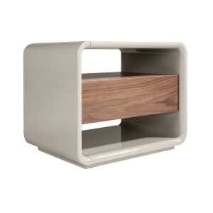 Прикроватная тумбочка 7134/MB2202NS из ореха и лакированного МДФ