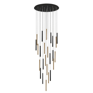 Подвесной светильник Varas 25L черный/золотой