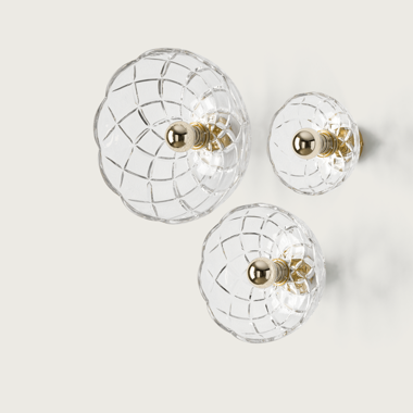 Бра Lotto Ø20 прозрачное стекло/латунный металл от интернет-магазина IDODOM.RU