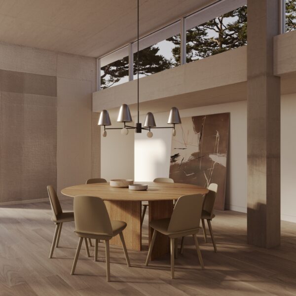 Люстра Stor 5L отделка травертин от интернет-магазина IDODOM.RU