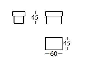 Скамейка Menu 60 см от интернет-магазина IDODOM.RU