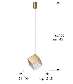 Подвесной светильник Priscila 1L золотой от интернет-магазина IDODOM.RU