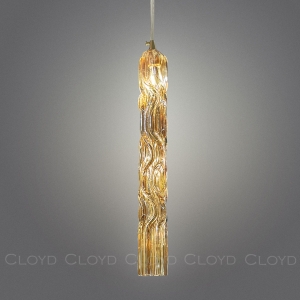 Подвесной светильник Cloyd ICEBERG-B P1 / Ø5 см - латунь - янтарное стекло (арт.11640)