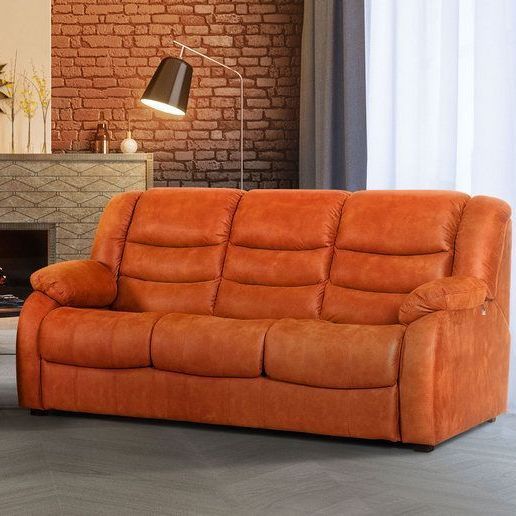 Ridberg диван-кровать прямой замша рыжий от интернет-магазина IDODOM.RU