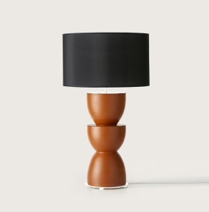 Настольная лама Metric белый металл, черный абажур 801021/41