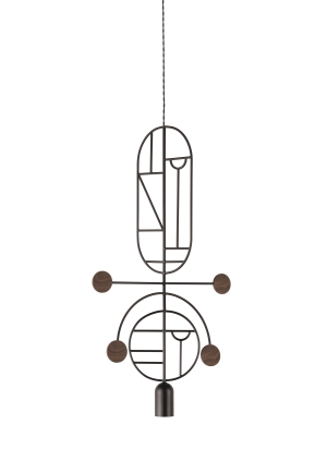 Подвесной светильник Wooden Dots WDS08 graphite/walnut
