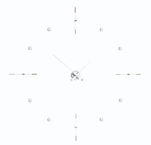 Настенные часы Mixto i хром-белый