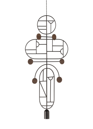 Подвесной светильник Wooden Dots WDS19 graphite/walnut