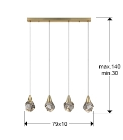 Люстра Aquaria 4L матовое золото от интернет-магазина IDODOM.RU