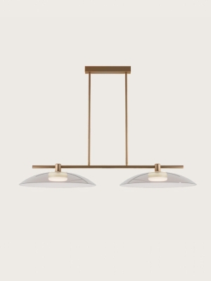 Подвесной светильник Betty C1338/2 золотой металл/прозрачное стекло