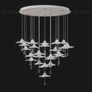 Люстра Cloyd SHANGRILA C33 / выс. 120 см - керамика - белый (арт.11491)