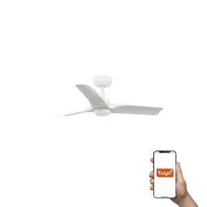 Потолочный вентилятор HEY S Ш900MM белый 3 P LED 10W CCT TUYA