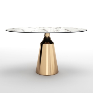 Стол овальный Lucas 160, керамика глянцевая, белая