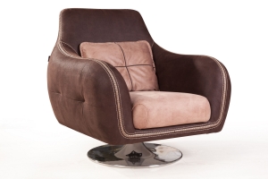 Napoli (Неаполь) кресло на хромированной опоре, замша