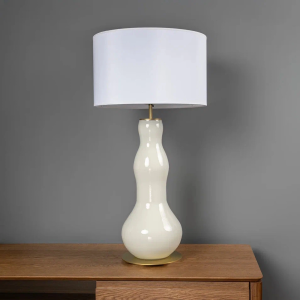 Настольная лампа Melly латунный металл/ taupe + белый абажур 801011/41