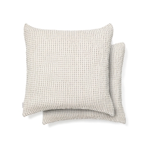 Mabile Комплект из 2 жаккардовых подушек в синюю полоску из 100% хлопка 50 x 50