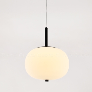 Подвесной светильник Cloyd AVOGADRO-B P1 / Ø25 см - черный - опаловое стекло (арт.11362)