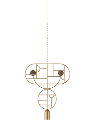 Подвесной светильник Wooden Dots WD07 Gold/walnut